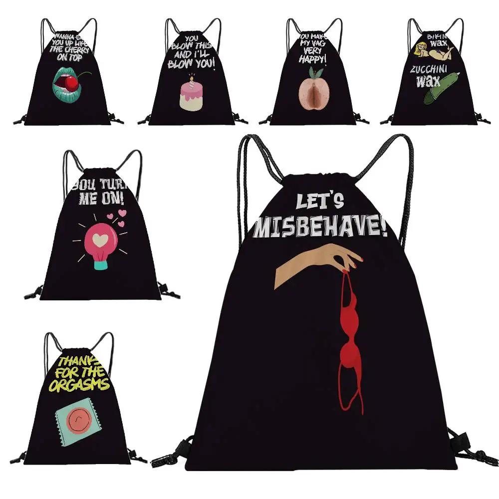 حقيبة ظهر برباط من قطعة واحدة لعيد الحب المشاغب ميمي، حقيبة ظهر برباط قابلة للتعديل، حقيبة تخزين، جيب برباط #1