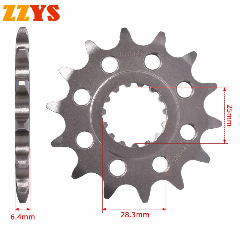 

520 14T Tooth Front Sprocket Gear Star Pinion Cam For Yamaha ATV YFZ450 YFZ450R 2009-2024 2021 2022 2023 YFZ 450 YFZ45 YFZ45YSXL