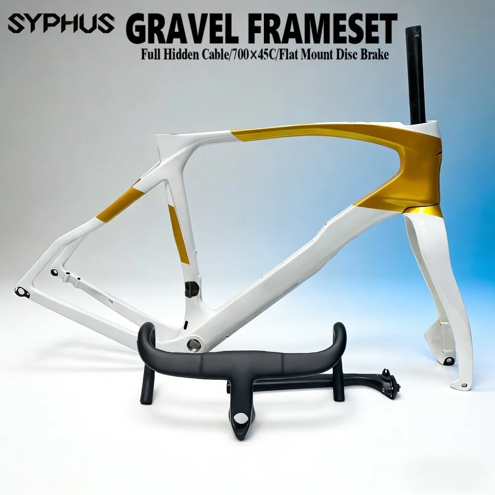 Syphus Carbon Gravel Frame Disk Brake Framework Carbon Gravel Road Bicycle Frame Disc Brake Cyclecross DISC Road Cycling