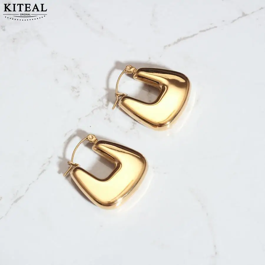 

KITEAL aliexpress Gold Plated Lady earrings earring female 2023 Metal Geometric U-Shaped Earrings earring for women jewelery