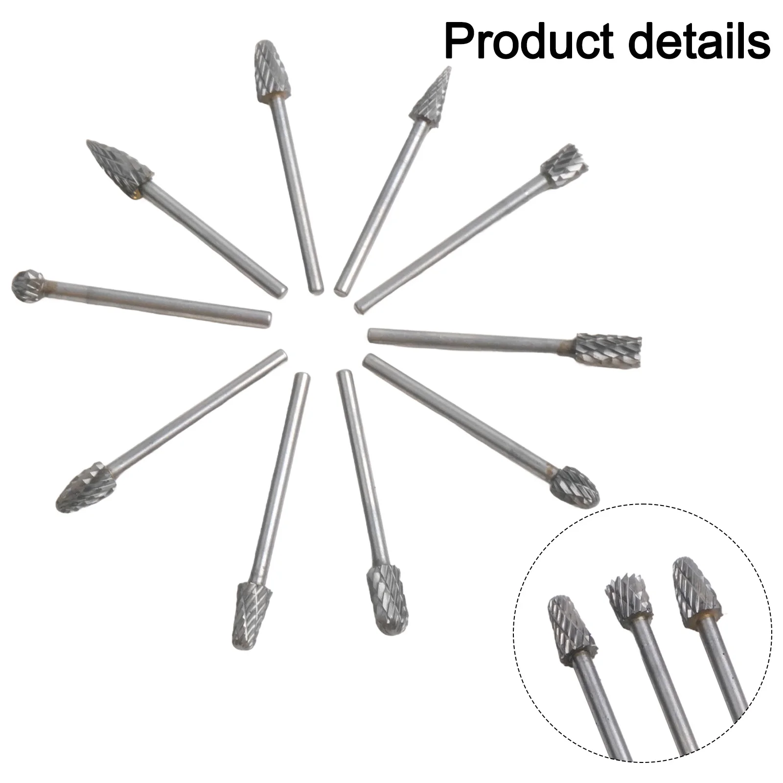 

For Cutting And Shaping 3mm Engraving Bit Burr Set Engraving And Grinding For Wood And Stone Hard Material Cutting