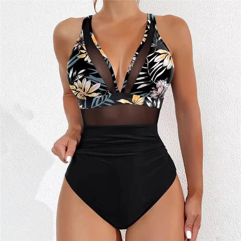 2026 Hollow Sexy Swimwear Women Beach One Piece Swimsuit Bikini Maio Biquini  Mujer Trikini Badpak Maillot