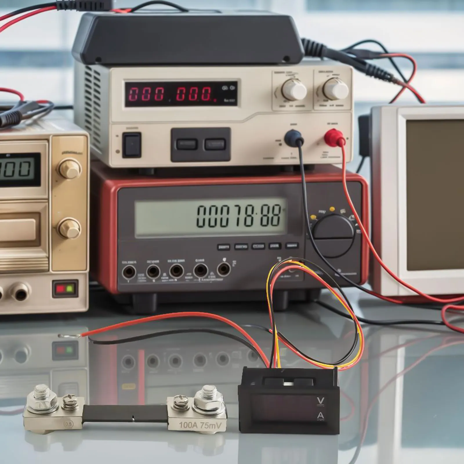 10A 50A 100A Voltmetro e Amperometro LED Doppio Amperometro Digitale di Tensione Tester Tester Tester Tester per Caricabatterie, Generatori