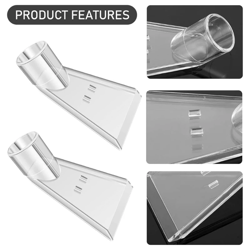 2 Buah Nozel Ekstraksi Kepala Gosok Plastik Tahan Lama Nozel Pelapis Portabel Perlengkapan Penyedot Debu untuk Vakum