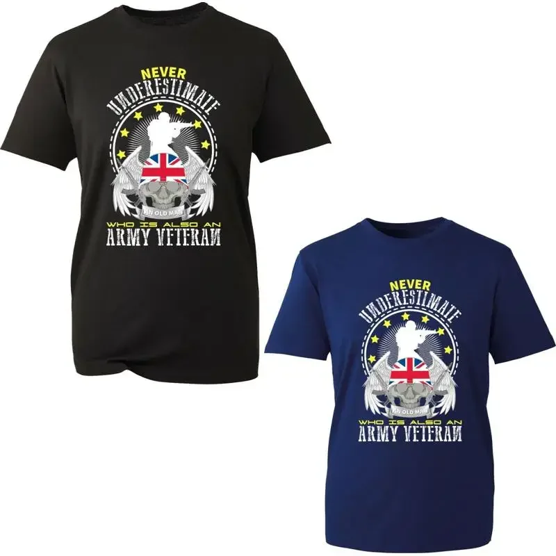 Never Underestimate Who Is Also An Veteran T Shirt British Armed Forces Top