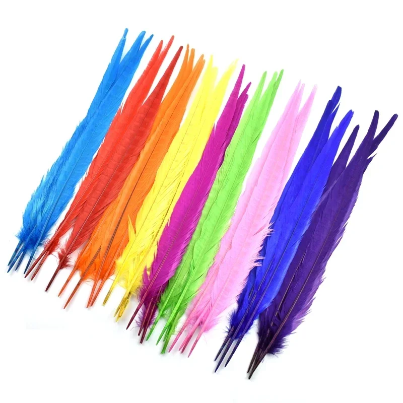Großhandel 40-45cm Natürliche Fasanenfedern für Bastelarbeiten Lange Große Federn Deko DIY Karneval Hochzeit Party Dekoration – Detail 8