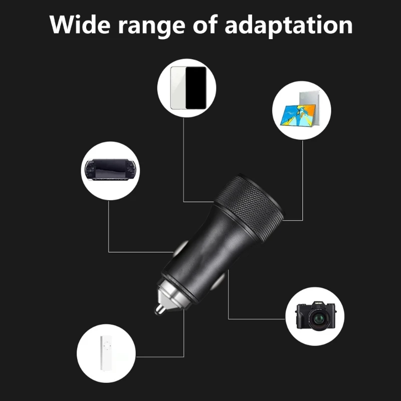 INIU Car USB C Car Total 60W [USB C 30W+USB A 30W] PD3.0 5A Fast Cigarette USB Metal US