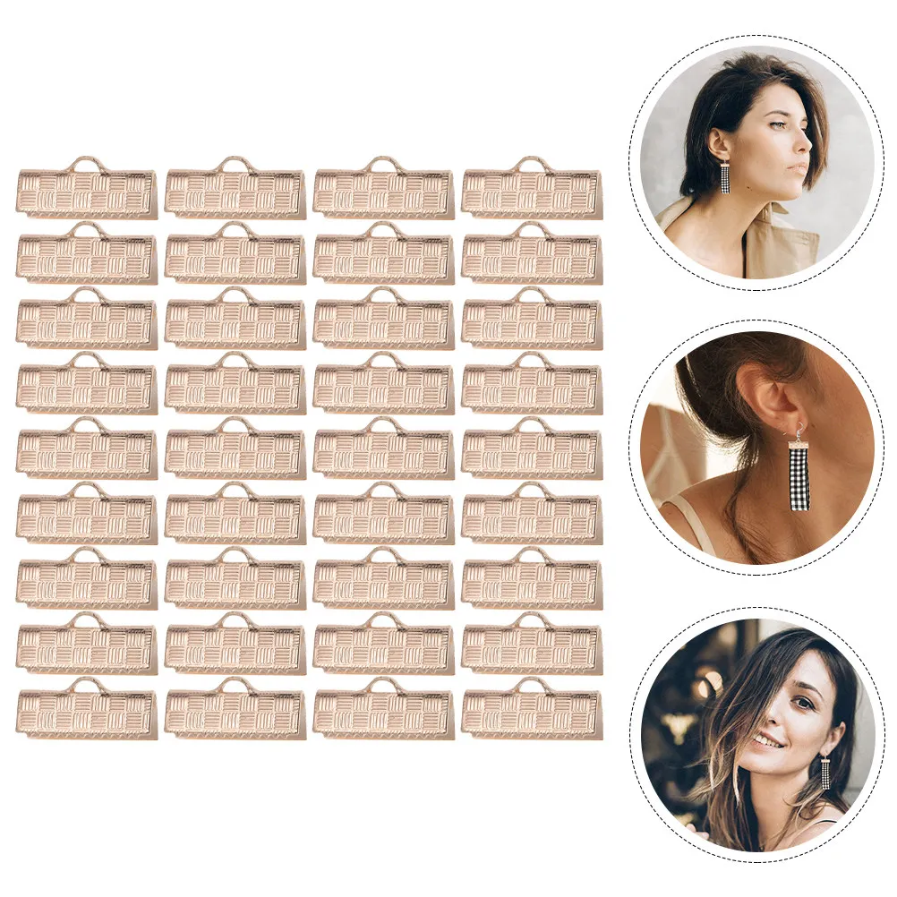 

50Pcs Jewelry Cord Ends Clips Copper Ribbon Buckles for DIY Bracelets Necklaces Ribbons Flat Wire Craft Materials