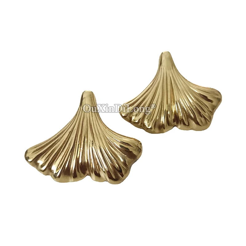 8PCS Solid Brass Ginkgo Leaf Furniture Handles Drawer Knobs Cupboard Wardrobe Closet Dresser Cabinet Door Pulls Knobs Decoration