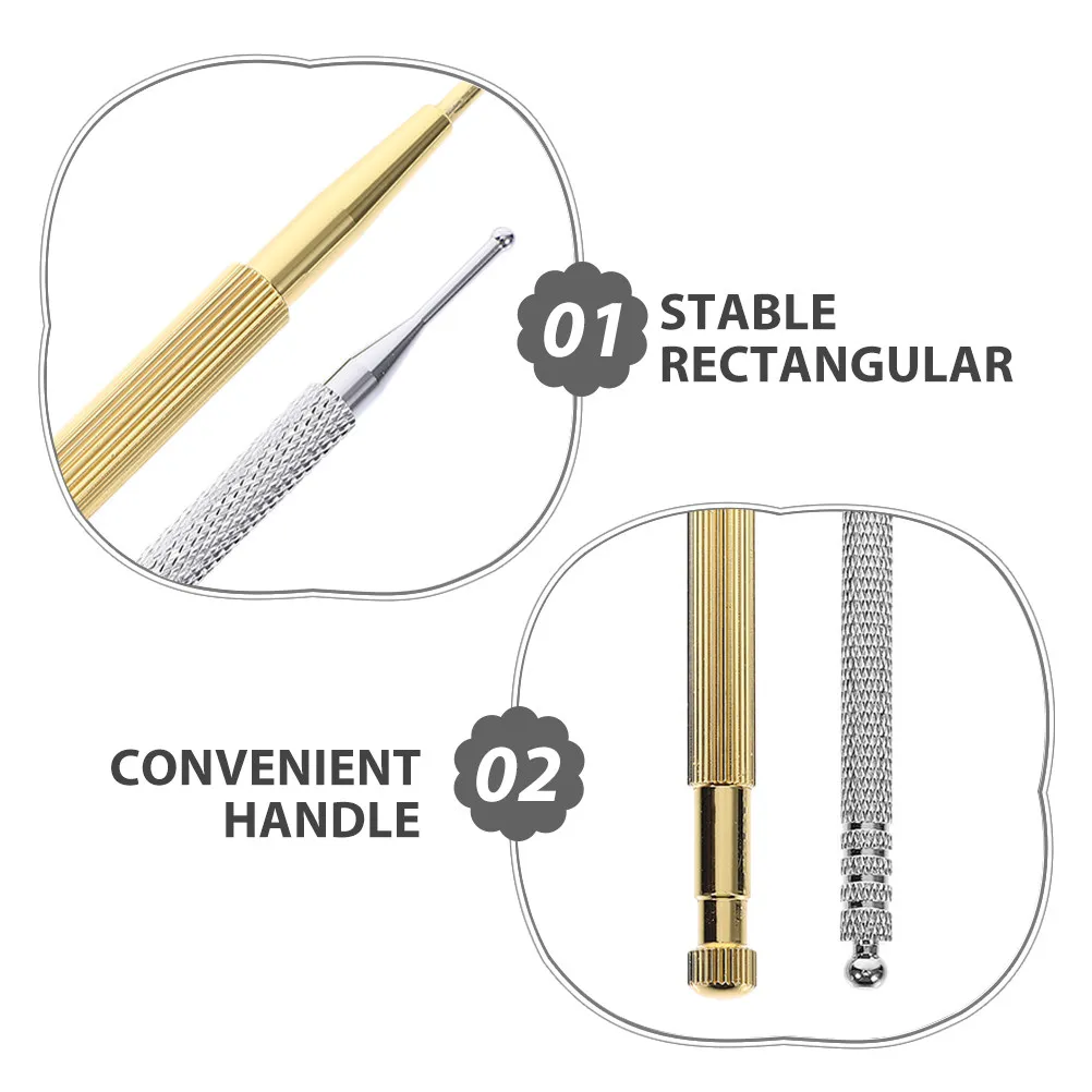 1Set Ear Point Probe Acupuncture Pen Stainless Steel Ergonomic Ear Pressure Stimulation Tool for Relaxation Health