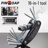PINMOAP 1/2/5PCS 16 In 1 Maintenance Tool Set Multifunctional Tool Set Convenient Folding Bicycle Daily Maintenance Tool