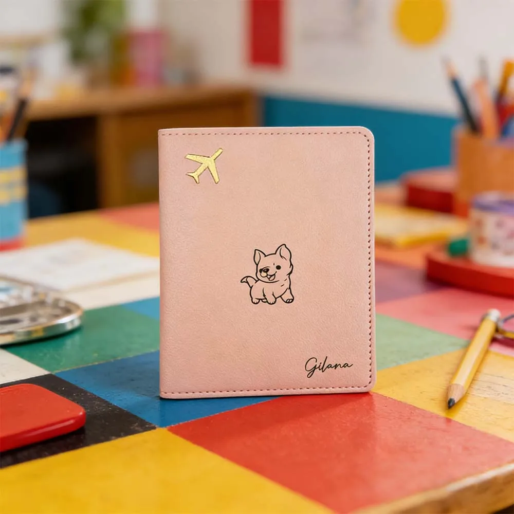 

1pc Personalized Name Passport Cover Dad Gift Leather Passport Pouch Premium Quality