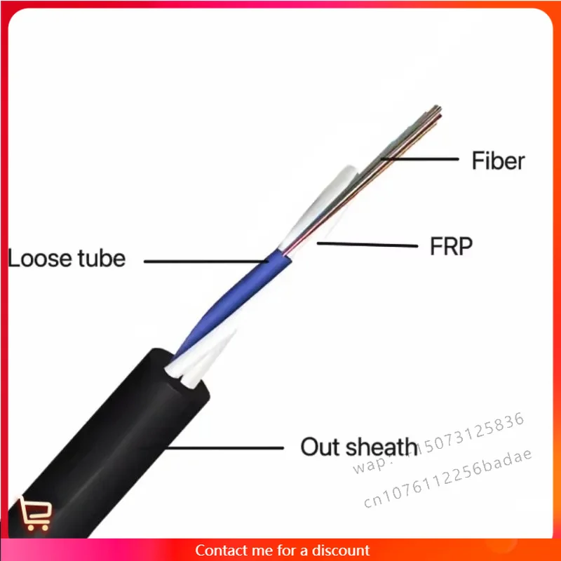 Mini ADSS G652D fiber optic cable for XXD factory 12-core self-supporting 80m span FRP reinforced 80m span FRP cable