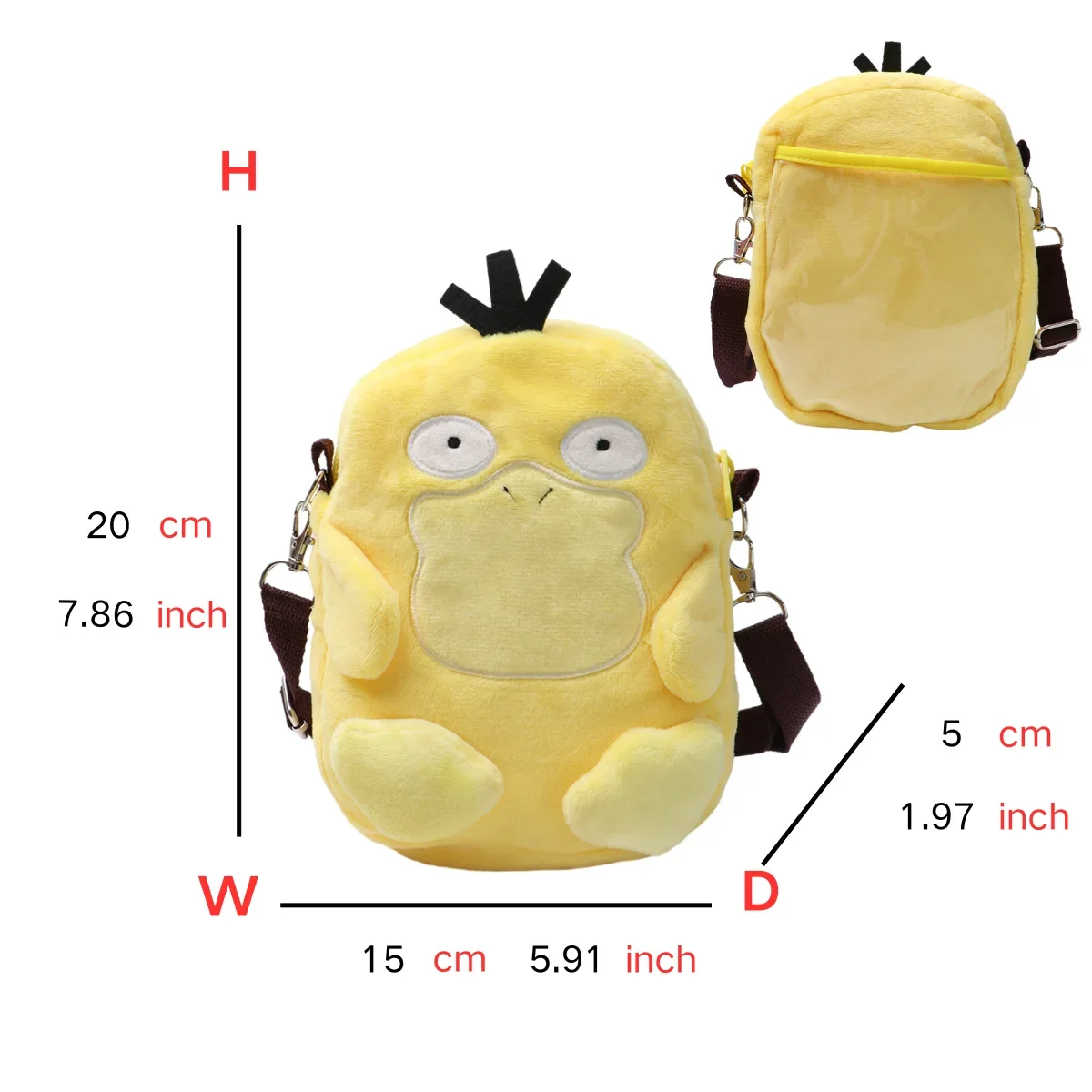 Pokemon Plüsch Rucksack Gengar Mimikyu Eevee Snorlax Charmander Charizard Mew Rowlet Stofftiere Umhängetasche für Kinder Geschenke