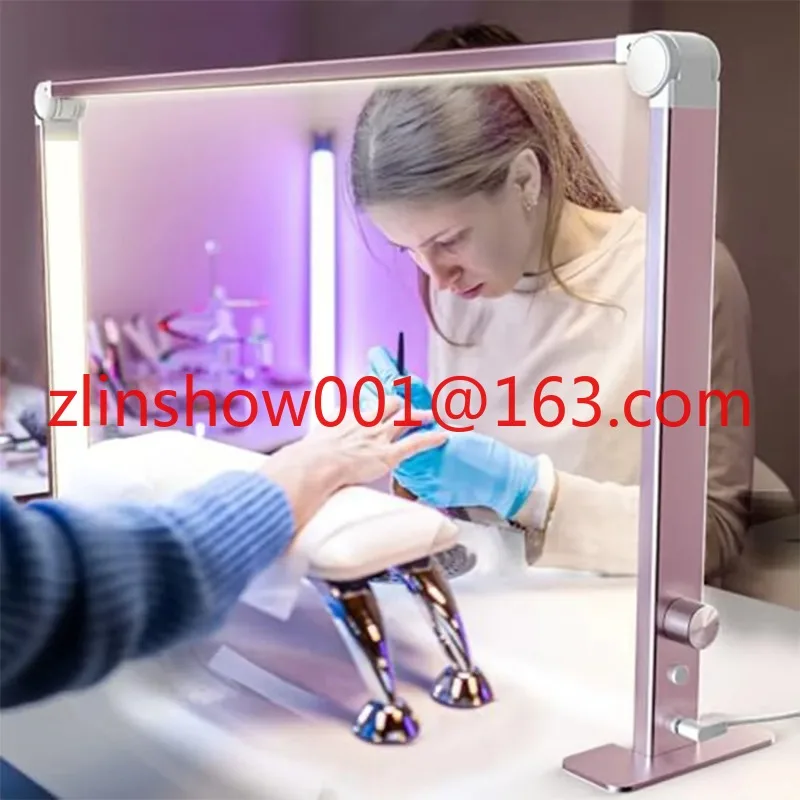 

New LED Half Moon Nail Lamp Dimmable Nail Beauty Lamp Eyelash Extension Foldable Reading Desk Fill Light Diming Table