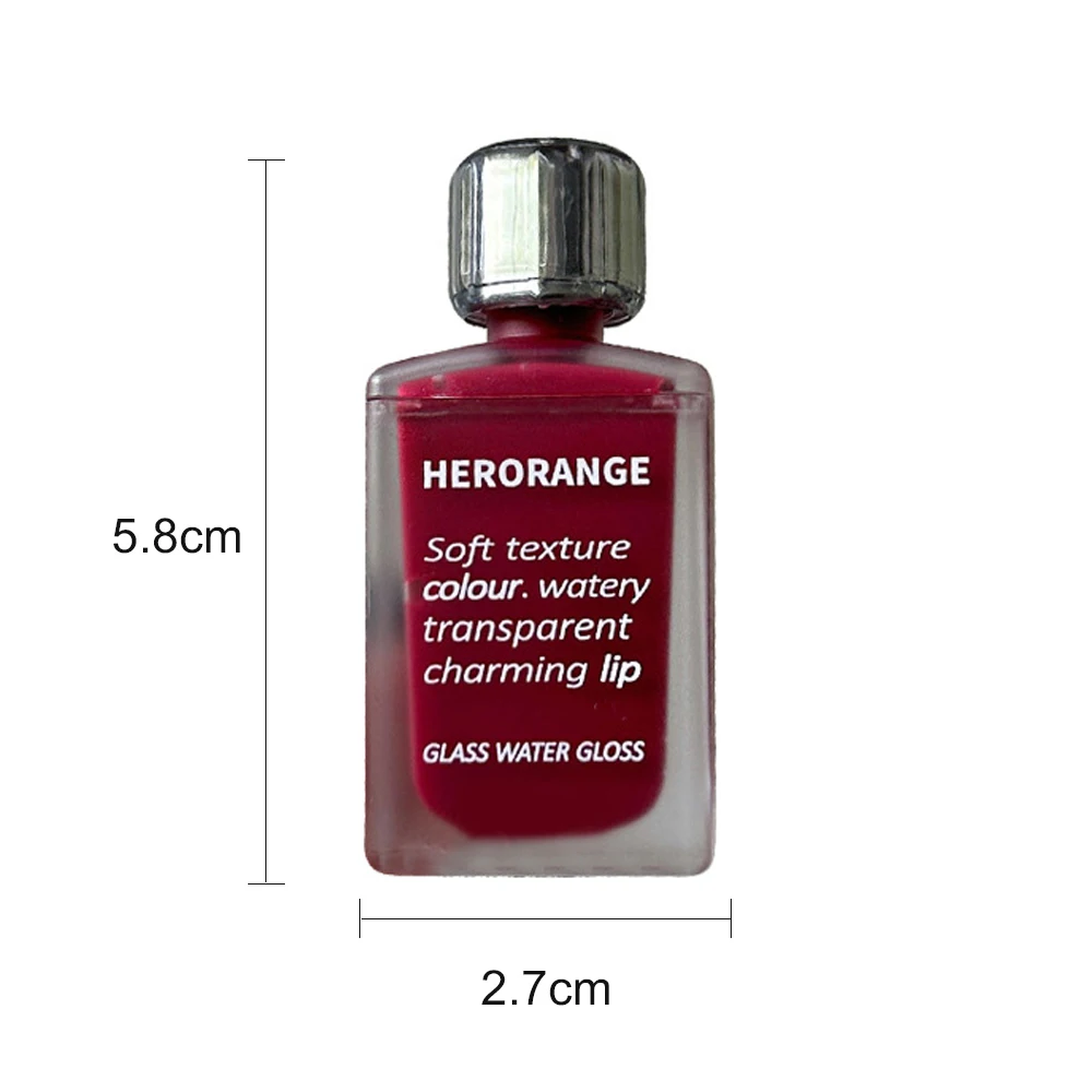Brilho de água de vidro levemente herorange esmalte labial espelho hidratante lábios carnosos não é fácil de colar à xícara maquiagem de longa duração