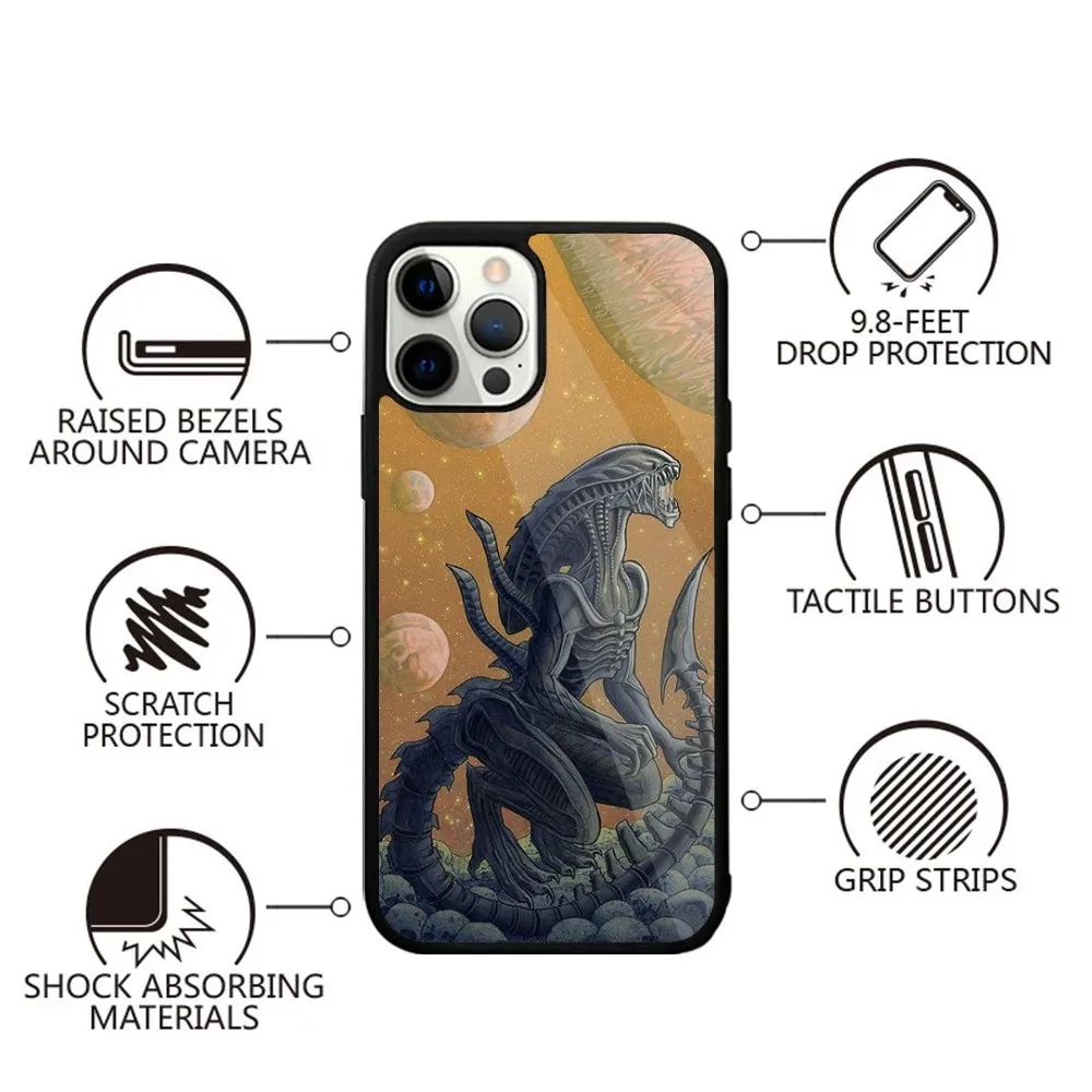 Movie A-AlienS X-Xenomorph Phone Case Strong Magnetic For IPhone 15,14,13,Pro,Max,Plus,11,12,Mini For Magsafe Wireless Charging