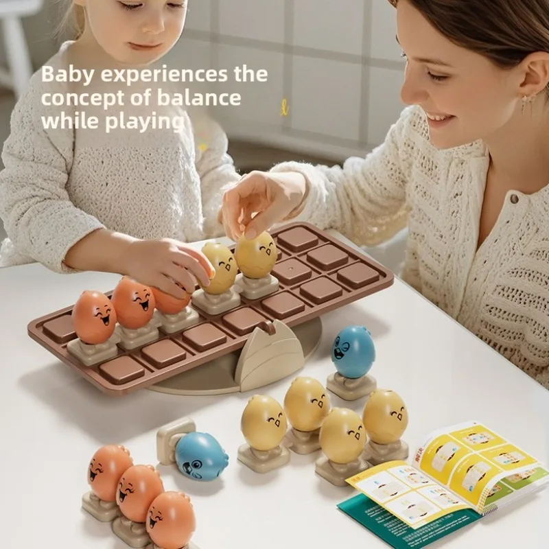 Hot Cute Egg Balance Bambini Giocattoli matematici Bilanciamento Gioco da tavolo Interazione genitore-figlio Gioco di equilibrio da tavolo Giocattolo regalo per i bambini