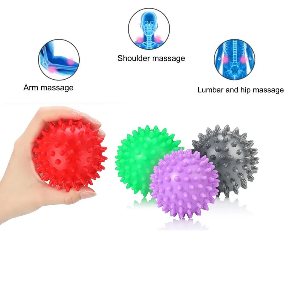 Spiky Massage Ball Hard Foot Roller Firm Arch Trainer for Tissue Plantar Fasciitis Feet Back Hands Muscles Soreness Exercise