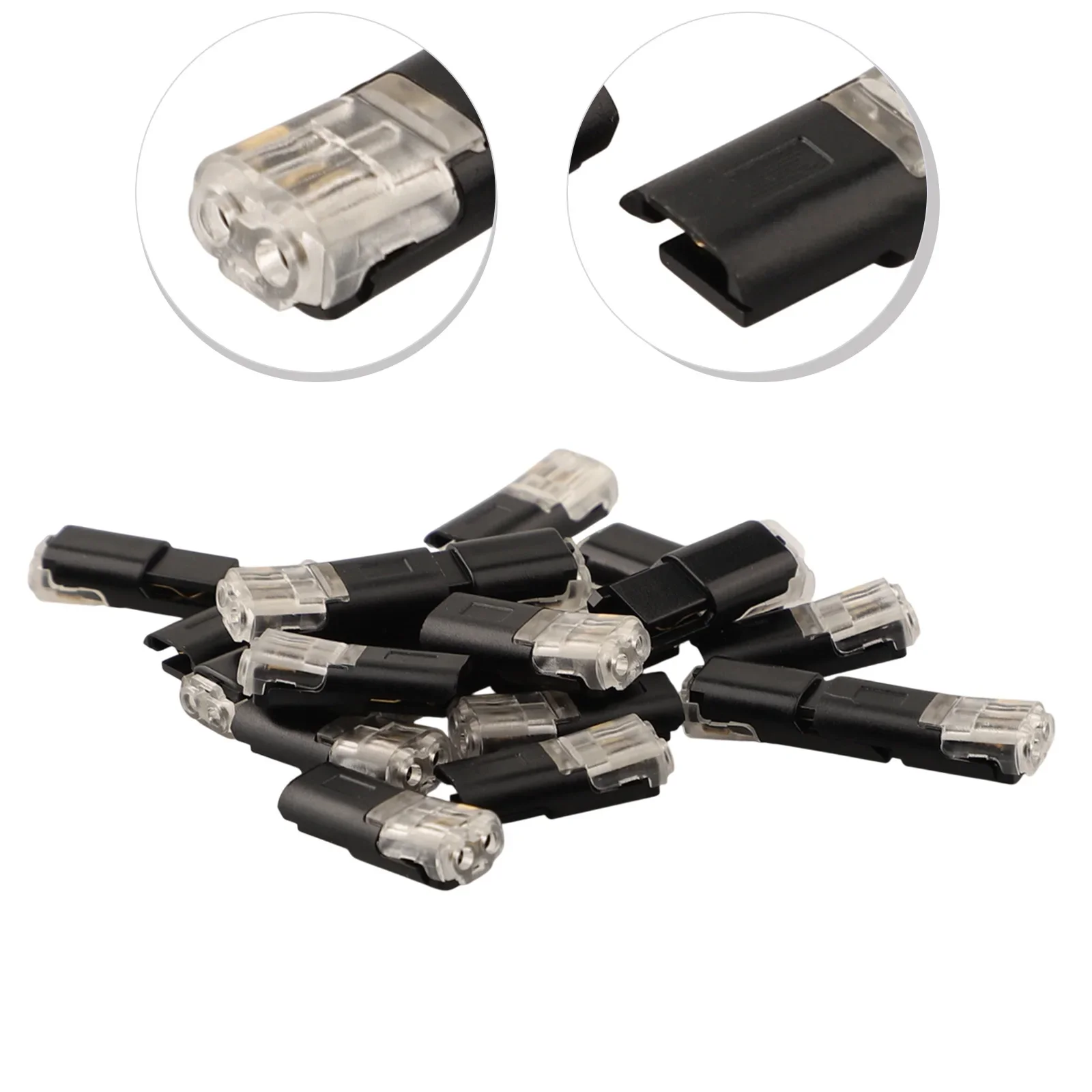 

20pc Wire Connectors Double-Wire Plug-in Connector With Locking Buckle Pluggable LED Wire Connector ABS Universaly Compact Wire