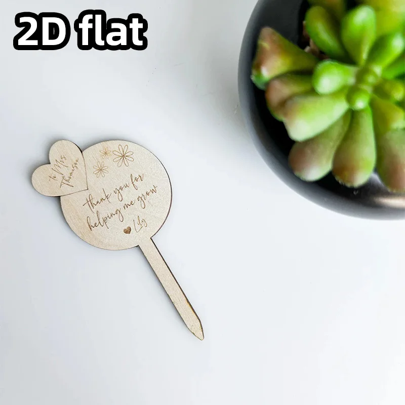 Personalized Teacher Appreciation Plant Stand, Expressing Gratitude: Thank you for helping me grow. Customized plant stand