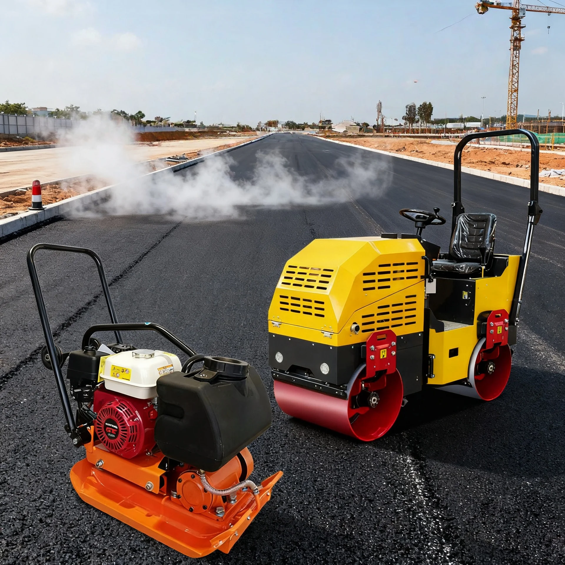 2 Ton  Engine Vibratory Roller Compactor Single Drum and Double Drum Options Available