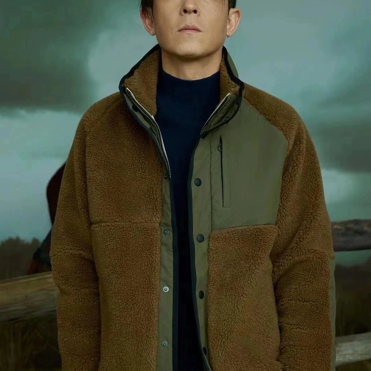 

Мужской джарет-кардиган с воротником-стойкой на подкладке в американском стиле High Street, крутое пальто в стиле ретро из полиэфирного волокна, длинное свеково, теплое молодежное пальто