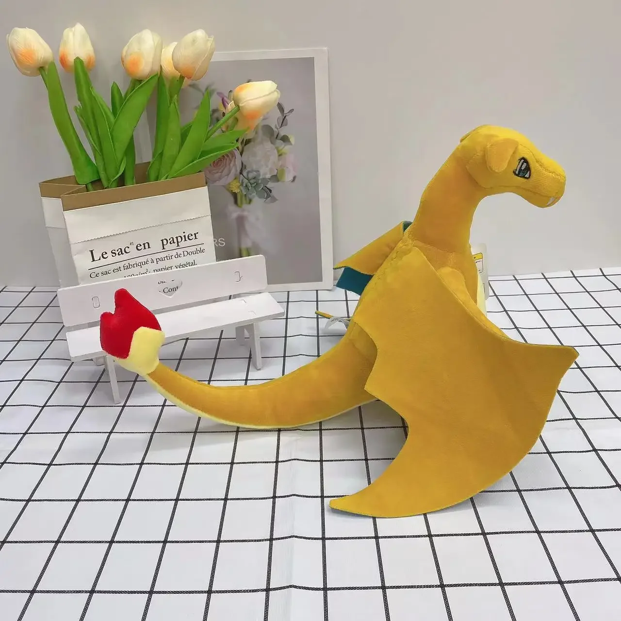 Plush megathe charizard, 10 pçs/lote, 23cm, brinquedo do dragão, presente de aniversário