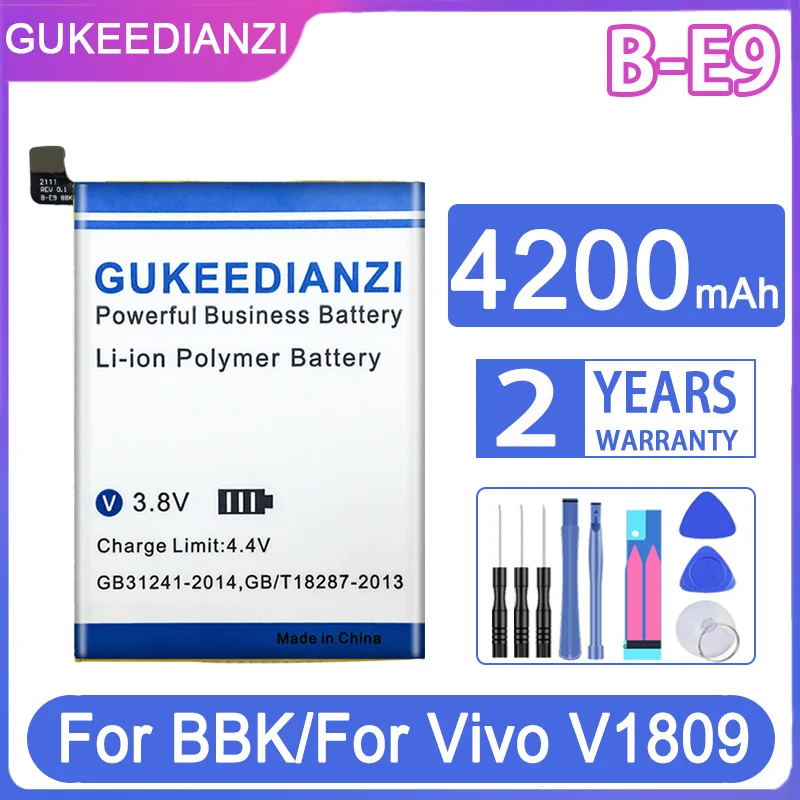 

GUKEEDIANZI Сменный аккумулятор B-E9 4200 мАч для BBK/для Vivo V1809 V1809A V1809T, аккумуляторы для мобильных телефонов