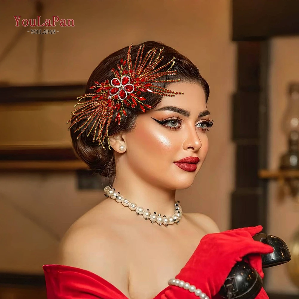 

YouLaPan Shining Rhinestone Hair Comb Bride Bridesmaid Headdress Wedding Hair Ornaments Fashion Headwear Crystal Headpiece HP867