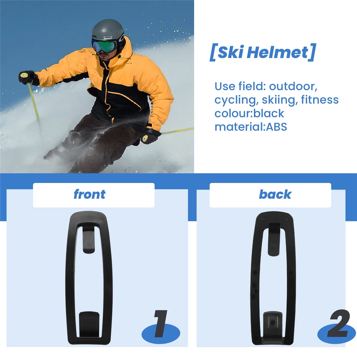 B14C Universal Ski Helmet Accessories Helmet Goggles Belt Clip Goggles Belt Buckle