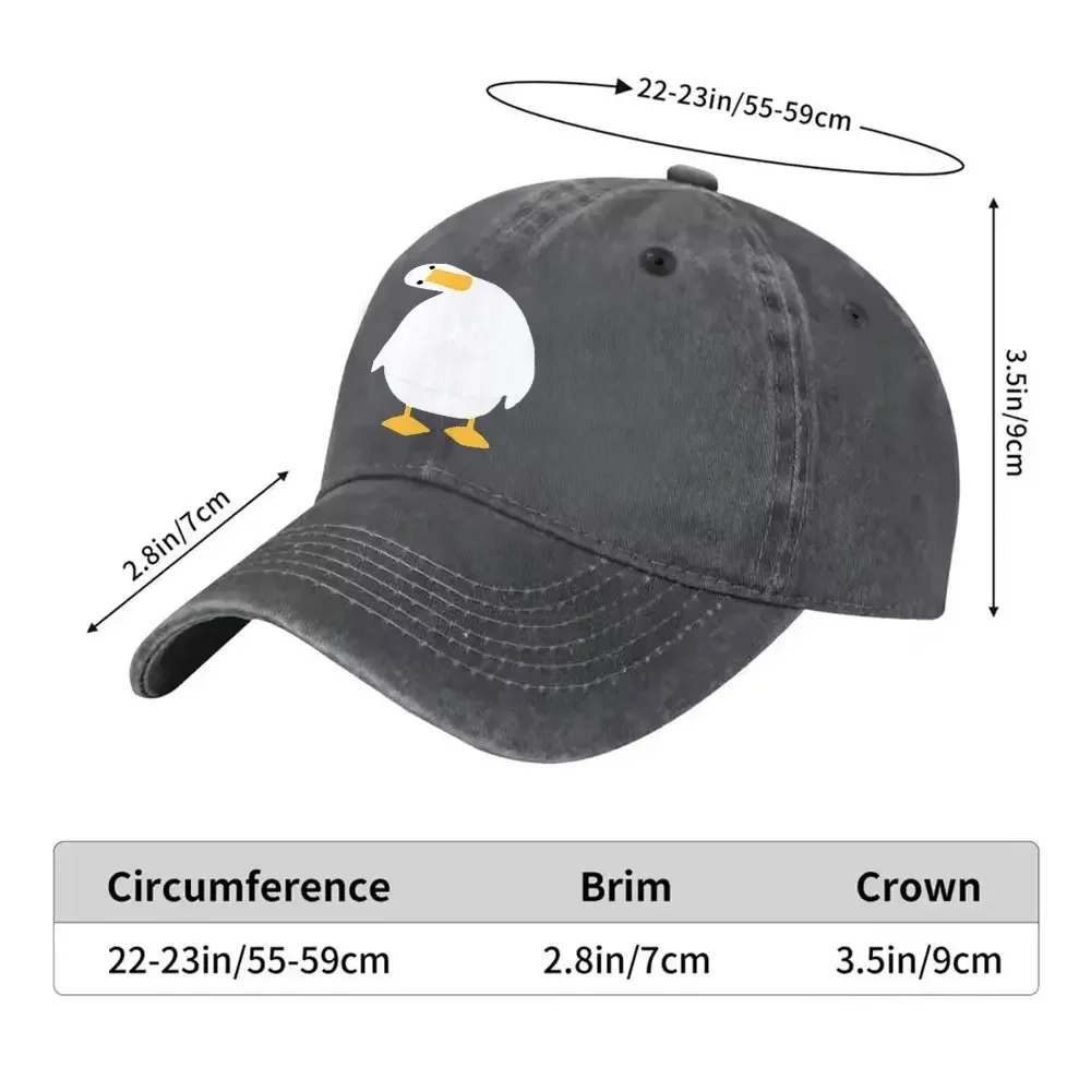 1pc Unisex Confused Duck Expression Vintage Washed Baseball Cap Men'S Trendy Hat Versatile Duckbill Cap Fun Print Unique Birthda