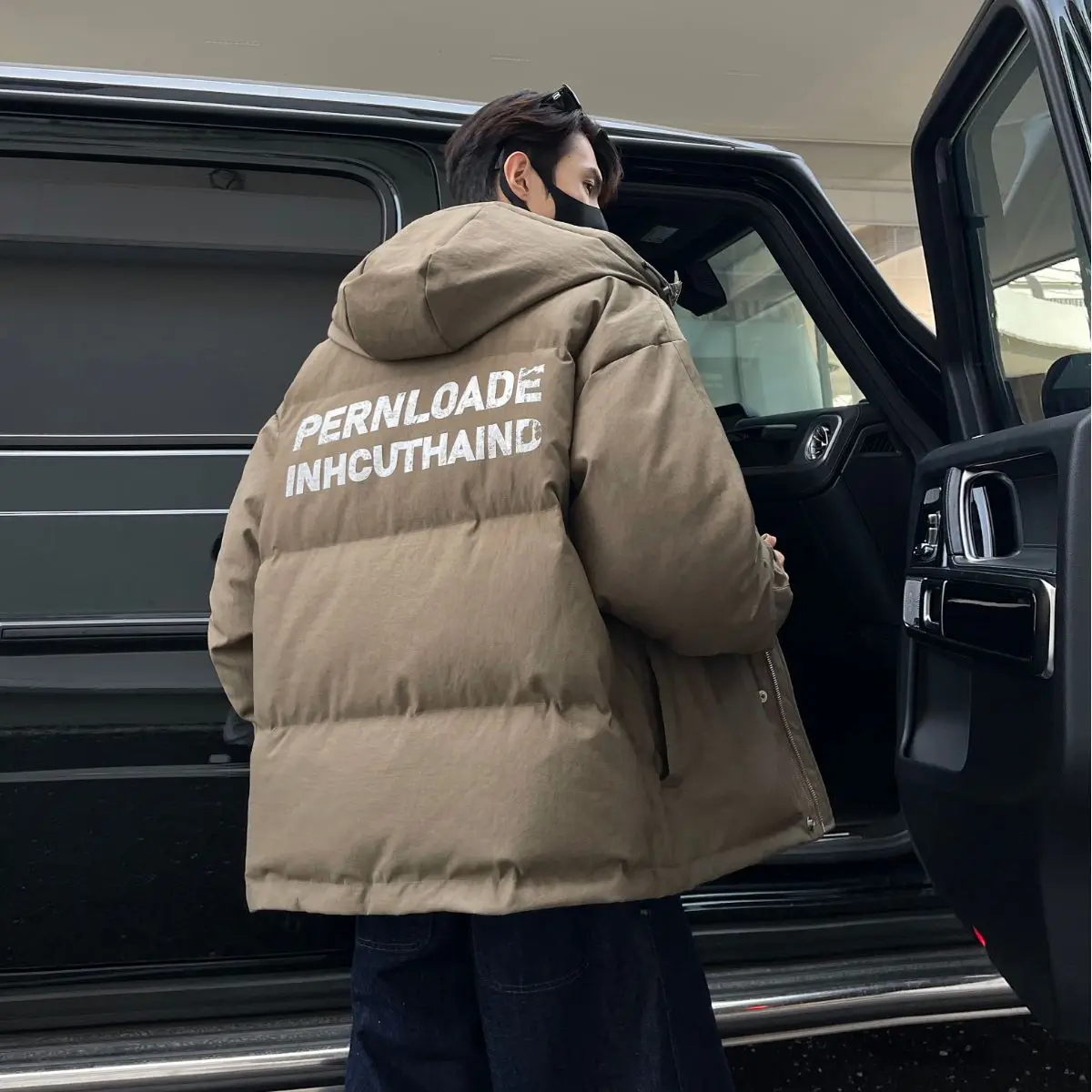 

Мужская зимняя куртка American Sle с капюшоном и принтом, наполнение 90% пухом, большие размеры, повседневная одежда, полиэстер