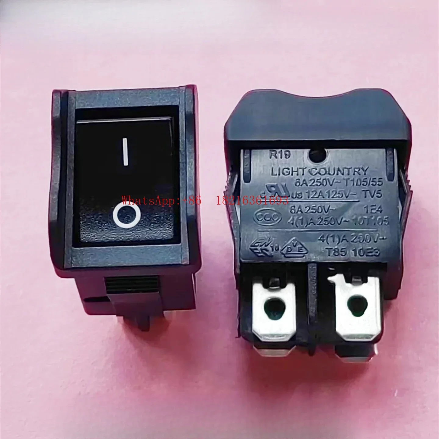 2026GOOD Marine Rocker Switch With Anti Misoperation Baffle 15X21/R19 R9D2 Black 4-pin 2nd Gear,