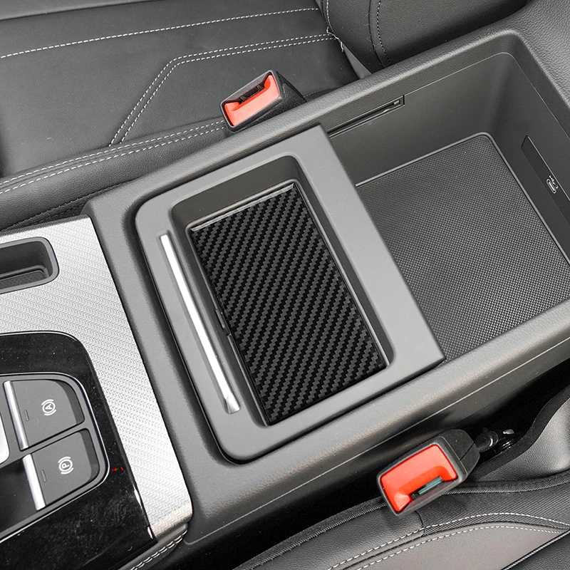 

Автомобильные аксессуары, подлокотник для консоли, защитный чехол для уборки, чехол для Audi Q5 FY 2018-2022, декоративная наклейка из углеродного волокна