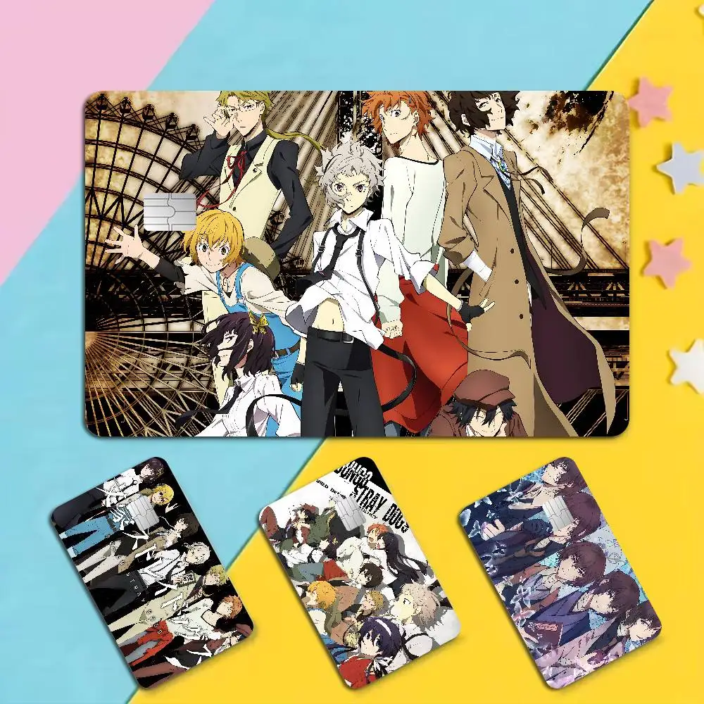 Bungo Stray Dogs Anime Credit Card Skin Stickers for VISA Bank Card Transportation Card Waterproof Sticker Anti-scratch Gift