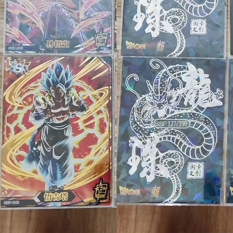 Carte SSP Dragon Ball pour garçons, Son Goku, Bejita, Yonsei Bromovies, Gogeta, Majin Buu, Android 18, Frieza, Collection de jouets, Cadeaux d'anniversaire et de Noël