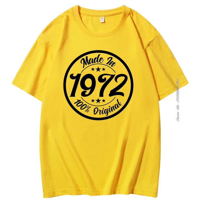 メンズ半袖Tシャツ1972,レトロプリント,コットン,ファッショナブル,原宿