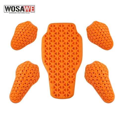 Imagen 1 del producto WOSAWE-Chaqueta protectora para motocicleta, armadura suave, trajes de carreras de motociclista, dispositivos de protección, equipo interno, 5 unids/set/Set
