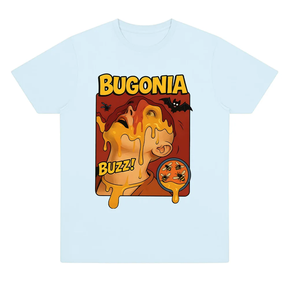 Bugonia فيلم الجرافيك تي شيرت الرجعية الرعب الفن الملابس الجمالية النساء الرجال القطن تيز مانغا نمط موضة تي شيرت Harajuku
