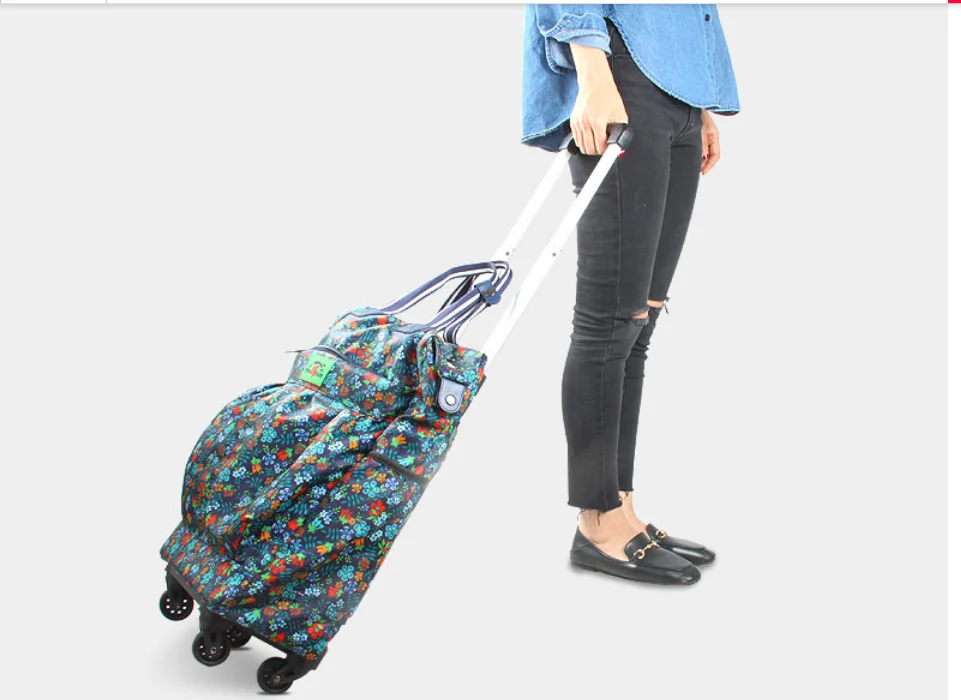 Women Trolley Luggage Bag With Wheels Rolling Shopping Bag Women Wheeled Bag Travel Bags on wheels Trolley Suitcase wheeled Bags