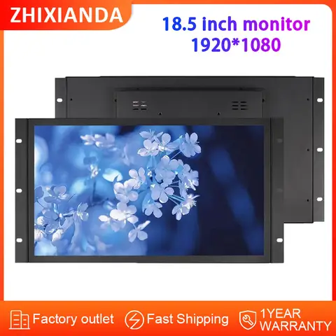 ZHIXIANDA Display touch screen industriale da 18,5 pollici 1920 * 1080 con cornice aperta e custodia in metallo con interfaccia USB HD VGA
