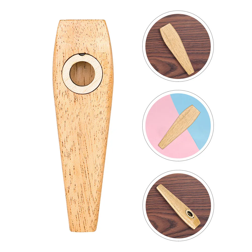 Portable Wooden Kazoo Classic Educational Musical Instrument Easy Play Ukulele Guitar Partner Orff Instruments Harmonica