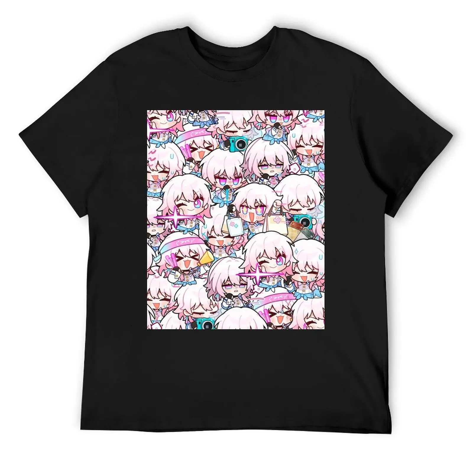 

March 7th Honkai Stair Rail chibi pattern T-Shirt