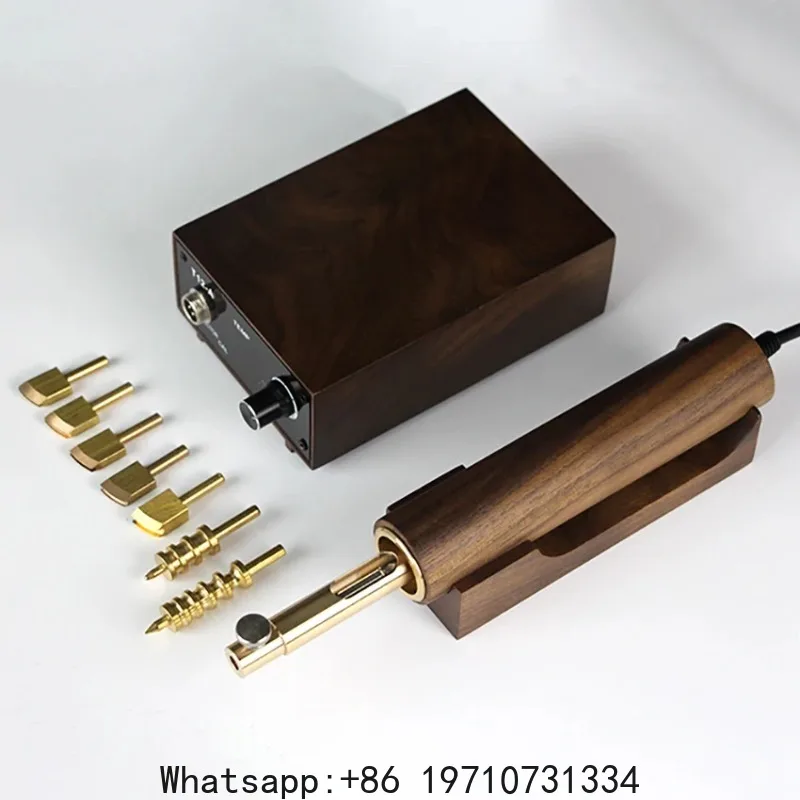 

220V Electronic Hot Leather Edge Creaser Machine Brass Stamp Heater Grooving Iron Edge Sealing Tools Leathercraft Stamping 72W