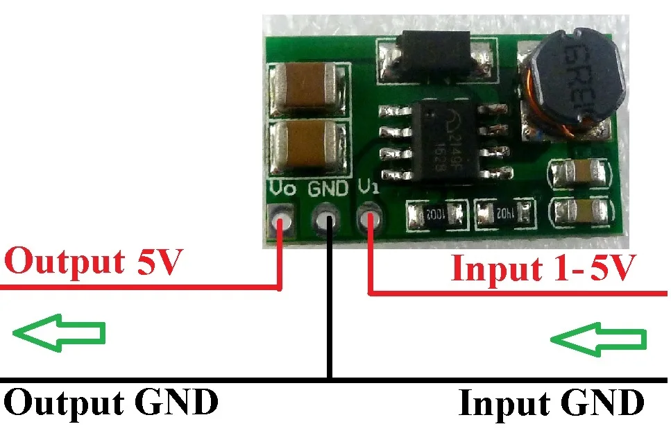 

High Quality Step-up DC-DC Converter Module for Converting 1-5V to 3V 3V3 3V7 4V5 5V 6V