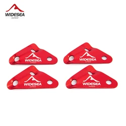 Widesea 4 pièces Camping randonnée tente corde à vent boucle réglable alliage d'aluminium cordon boucles équipement tentes d'extérieur accessoire