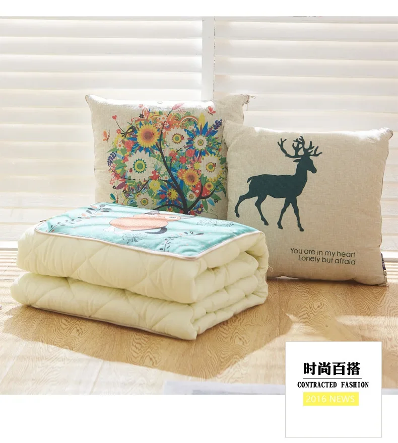 edredones invierno Winter Quilt Home Dual-use cotton Hemp Pillow Sofa Comforter Multifunctional car sofa cushions Quilt