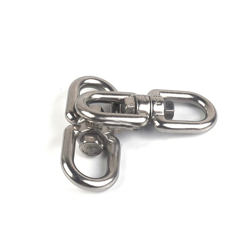 1pc M3-M10 Rotating Ring 8 Shape Unloading Hook Shackle Wire Rope Lock Chain Connecting Buckle 304 Stainless Steel