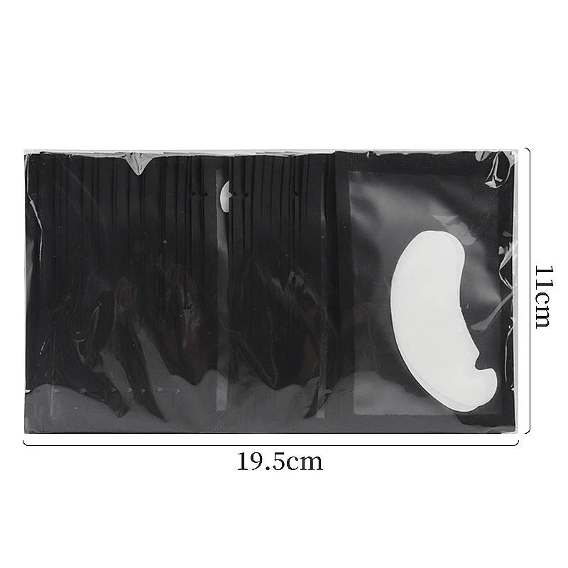 50 Pairs Black Eyelash Extension Patch Hydrogel Eye Pad Gel Paper Eyelashes Stickers Lash Extension Supplies Makeup Tools